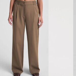 Beyond Yoga Status Wide Leg Trouser Pant Dune M
